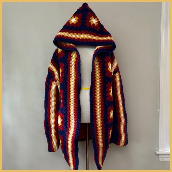 Handmade Granny Square Sweater - Picture 4 of 10